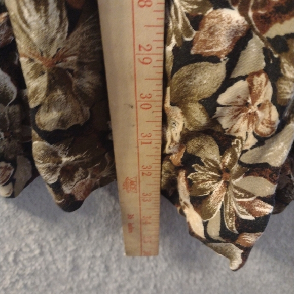 Vintage Jamie Brooke One Piece Romper Women M Dark Brown Floral Functional - Picture 6 of 9